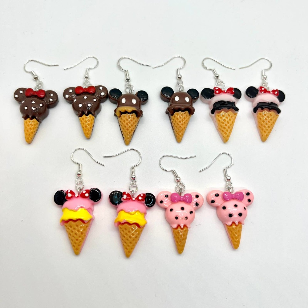 Mickey & Minnie Earrings - Ice Cream Earrings - Popsicle Earrings - Summer Earri